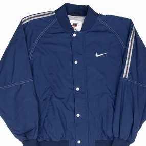 Antiperspirant VINTAGE NIKE CLASSIC SWOOSH BLUE BOMBER JACKET 1990S SIZE MEDIUM