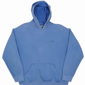 Basic Wear product wedding guest charm VINTAGE NIKE CLASSIC SWOOSH BLUE HOODIE SWEATSHIRT 2000S SIZE MEDIUM