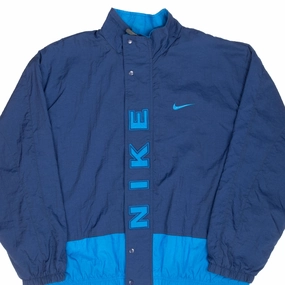 Compact Packable Design VINTAGE NIKE CLASSIC SWOOSH BLUE WINDBREAKER JACKET 1990S XL