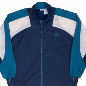 Exhibit Admire VINTAGE NIKE CLASSIC SWOOSH BLUE WINDBREAKER JACKET 1990S XL