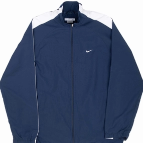 Chill Wear VINTAGE NIKE CLASSIC SWOOSH BLUE WINDBREAKER JACKET 2000S LARGE