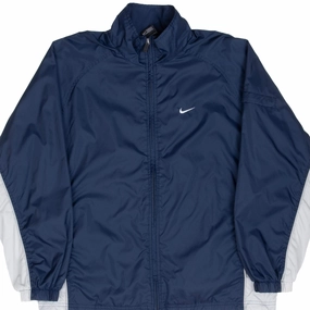 Cool Weather Layer VINTAGE NIKE CLASSIC SWOOSH BLUE WINDBREAKER JACKET 2000S SMALL