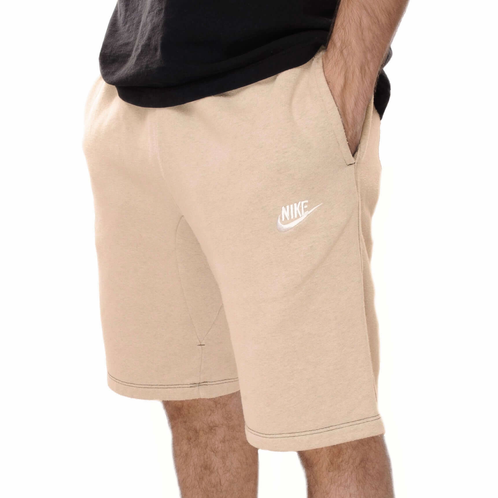 VINTAGE NIKE CLASSIC SWOOSH CUSTOM MADE SANDSTONE SHORTS Hypoallergenic Textile