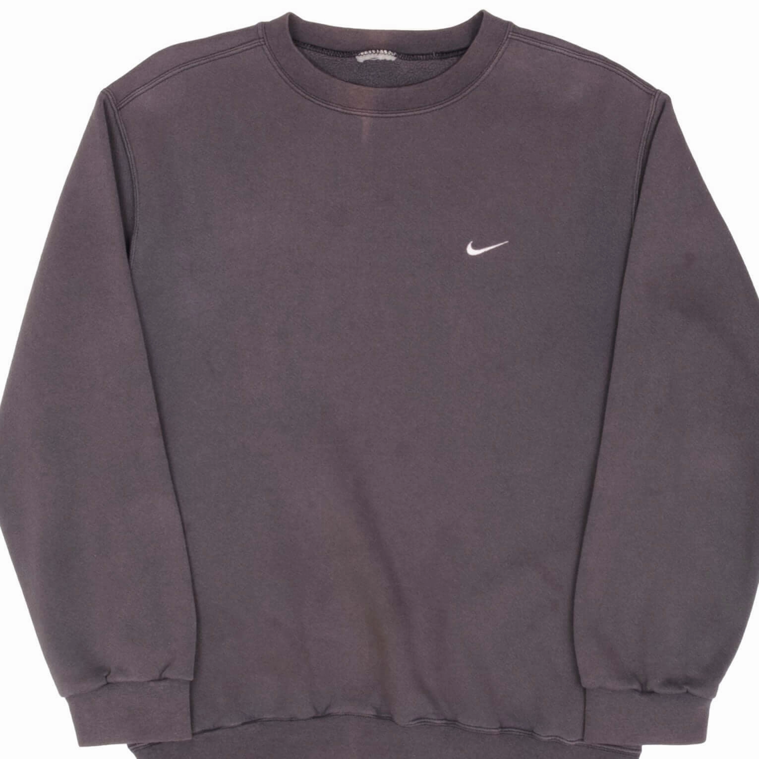 Suede Hooded VINTAGE NIKE CLASSIC SWOOSH DARK GRAY SWEATSHIRT 2000S SIZE MEDIUM