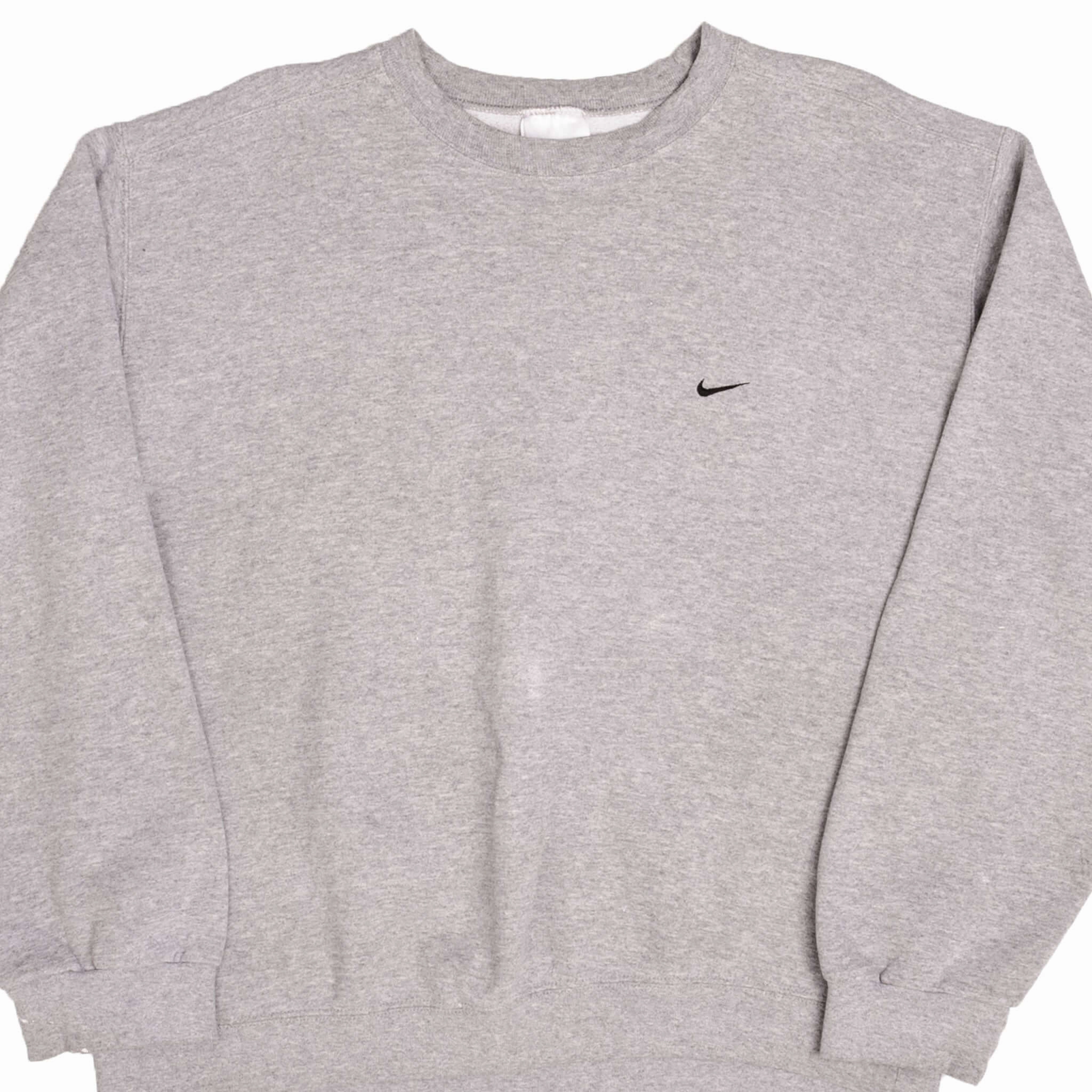 VINTAGE NIKE CLASSIC SWOOSH GREY SWEATSHIRT 1990S SIZE LARGE product bright vibrancy product group cohesion