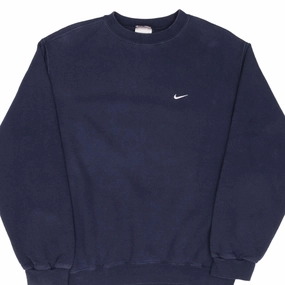 VINTAGE NIKE CLASSIC SWOOSH NAVY BLUE SWEATSHIRT 2000S SIZE MEDIUM Classic Active