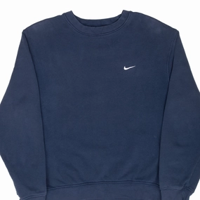 VINTAGE NIKE CLASSIC SWOOSH NAVY BLUE SWEATSHIRT 2000S SMALL Stylish