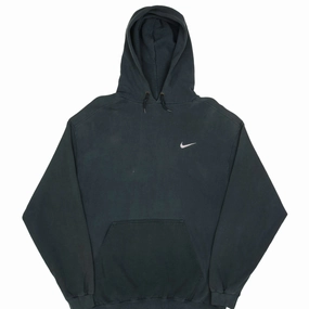 Breathable Design VINTAGE NIKE CLASSIC SWOOSH PINE GREEN HOODIE SWEATSHIRT 1990S LARGE MADE IN USA