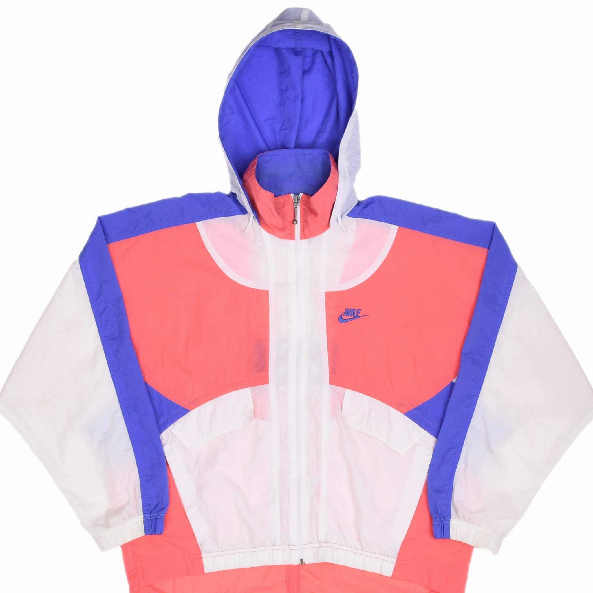 Help VINTAGE NIKE CLASSIC SWOOSH PINK WOMAN WINDBREAKER JACKET 1990S SIZE MEDIUM