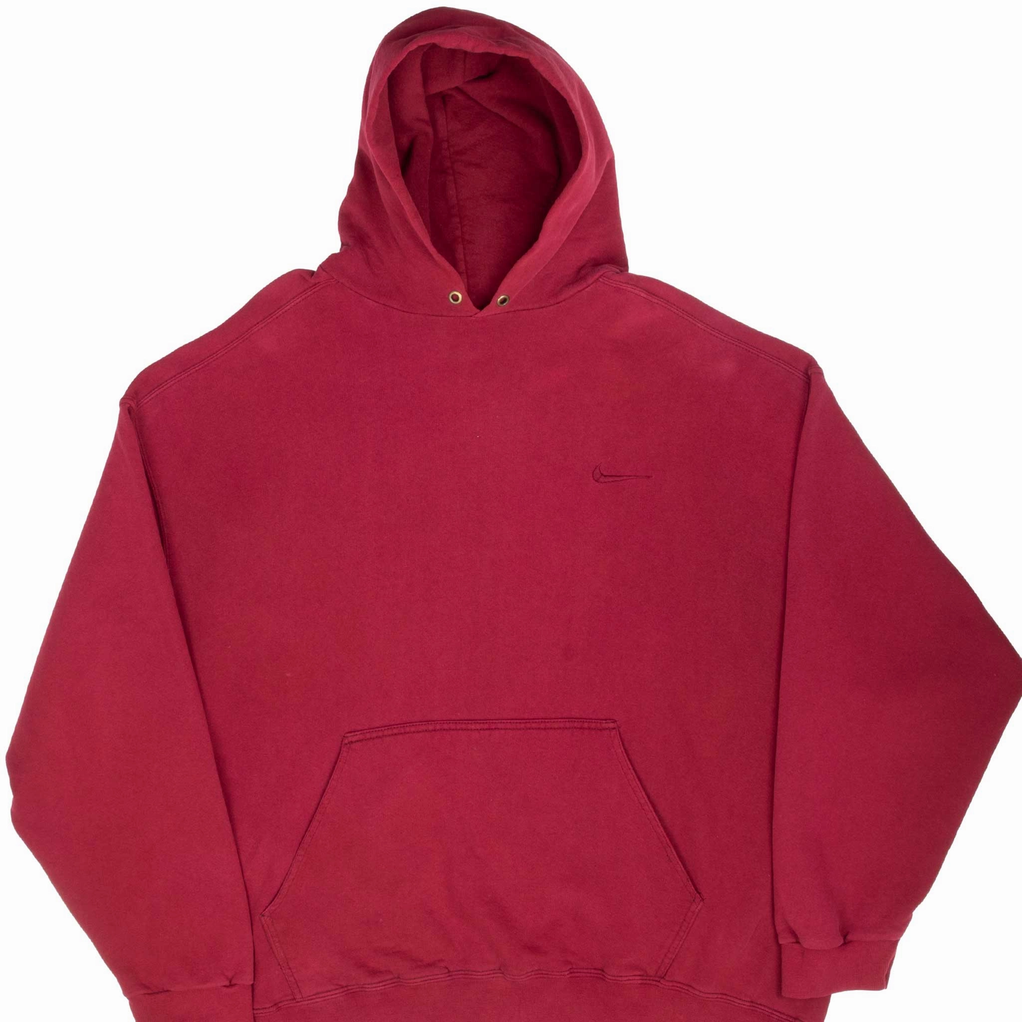 VINTAGE NIKE CLASSIC SWOOSH RED HOODIE SWEATSHIRT 1990S 2XL Urban Minimal product tribal energy