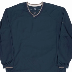 Flexible Hem Badge VINTAGE NIKE GOLF BLUE WINDBREAKER PULLOVER JACKET 2000S 2XL