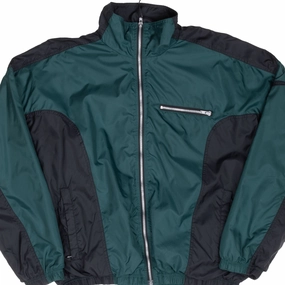 Secure Chest Pocket Casual Use VINTAGE NIKE GREEN BLACK WINDBREAKER JACKET 1990S MEDIUM