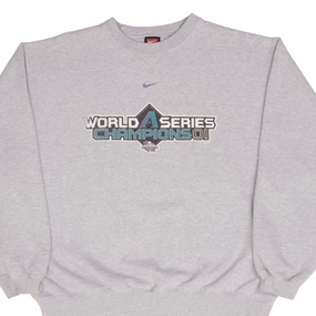 VINTAGE NIKE MLB ARIZONA DIAMONDBACKS WORLD CHAMPS 2001 SWEATSHIRT SIZE LARGE Popular Easy to store