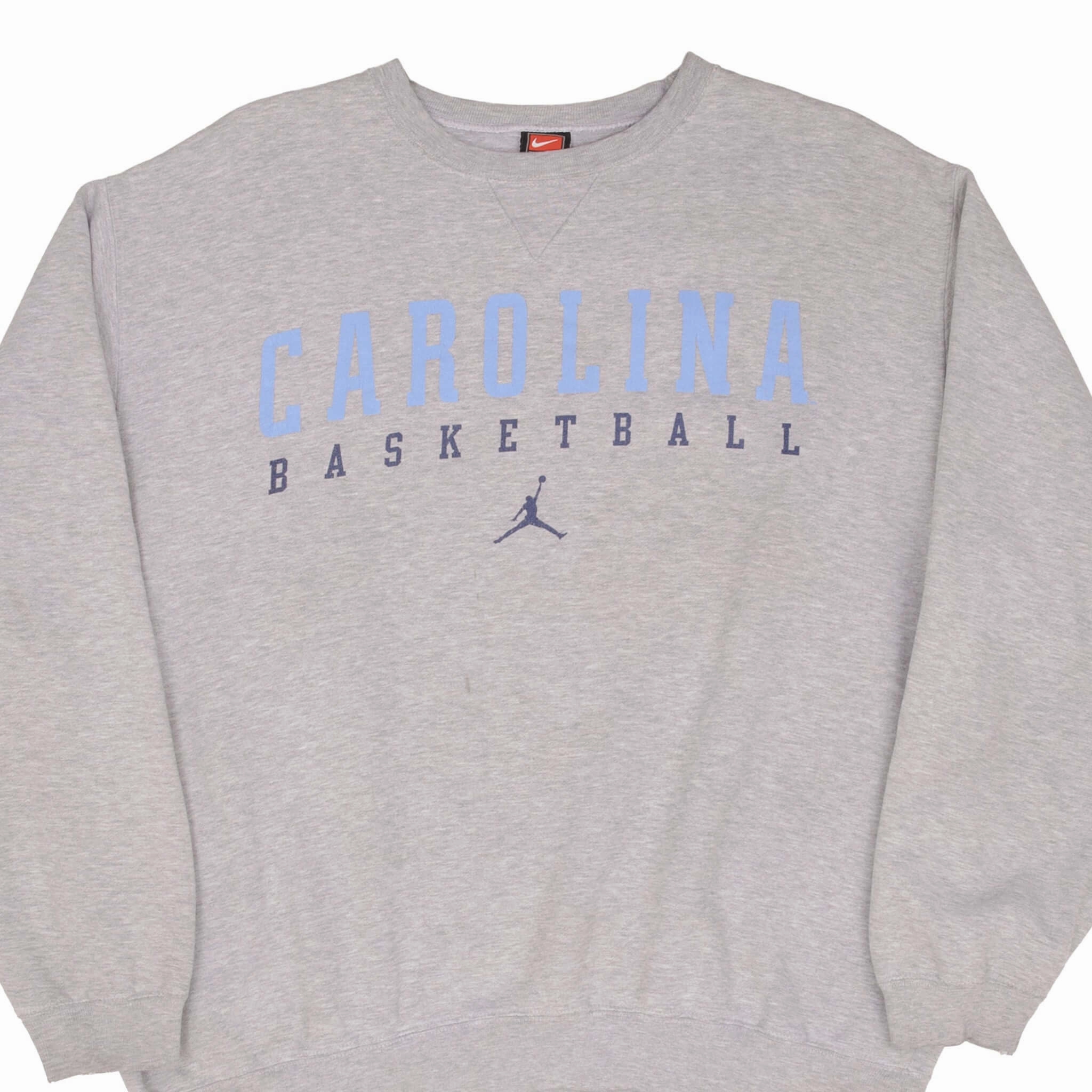 product discount VINTAGE NIKE NCAA CAROLINA BASKETBALL GREY SWEATSHIRT 1990S SIZE XL