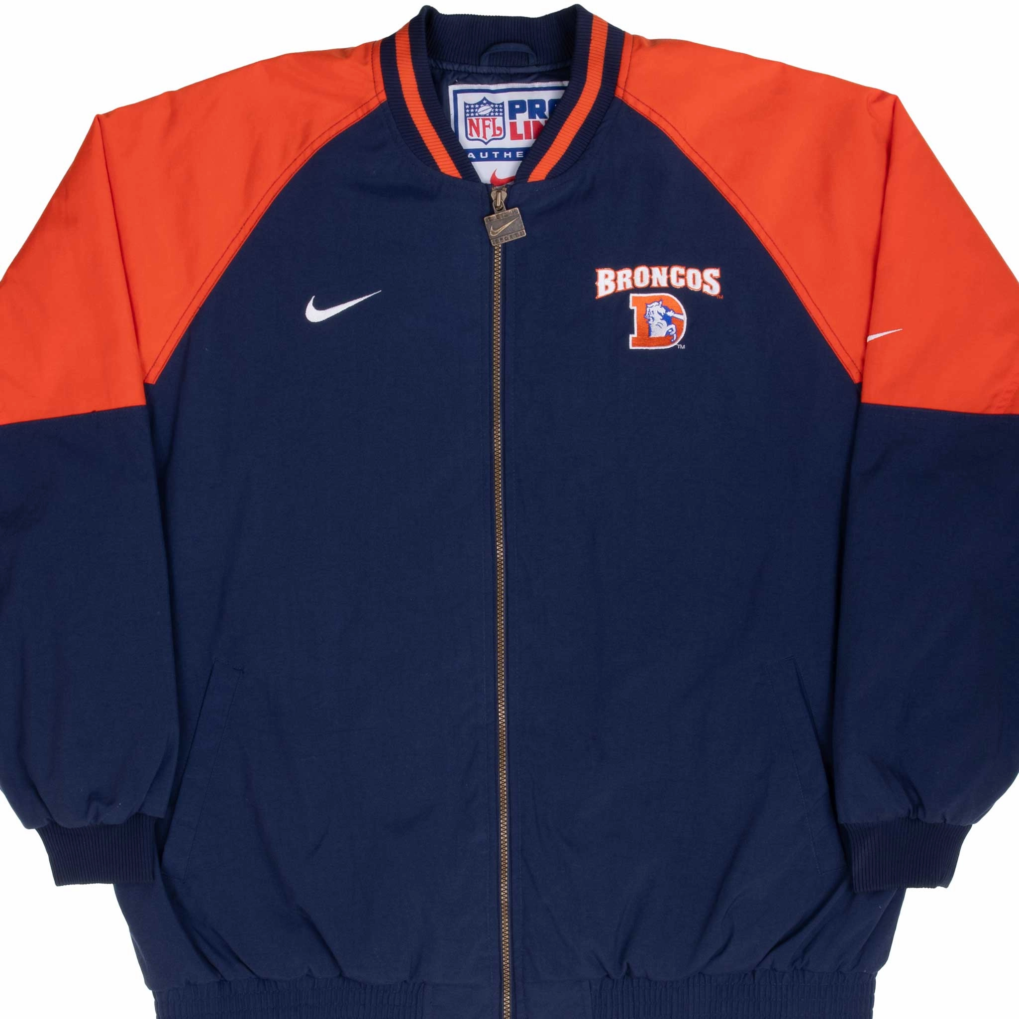 Slim Profile Comfort Fit VINTAGE NIKE NFL DENVER BRONCOS BOMBER JACKET 1990S SIZE 2XL