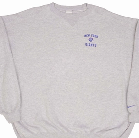 Sporty Fashion Anti-pilling VINTAGE NIKE NFL NEW YORK GIANTS HEAVYWEIGHT GRAY SWEATSHIRT 1990S SIZE 3XL