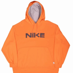 product family togetherness VINTAGE NIKE SPELLOUT ORANGE HOODIE SWEATSHIRT 2000S SIZE 2XL
