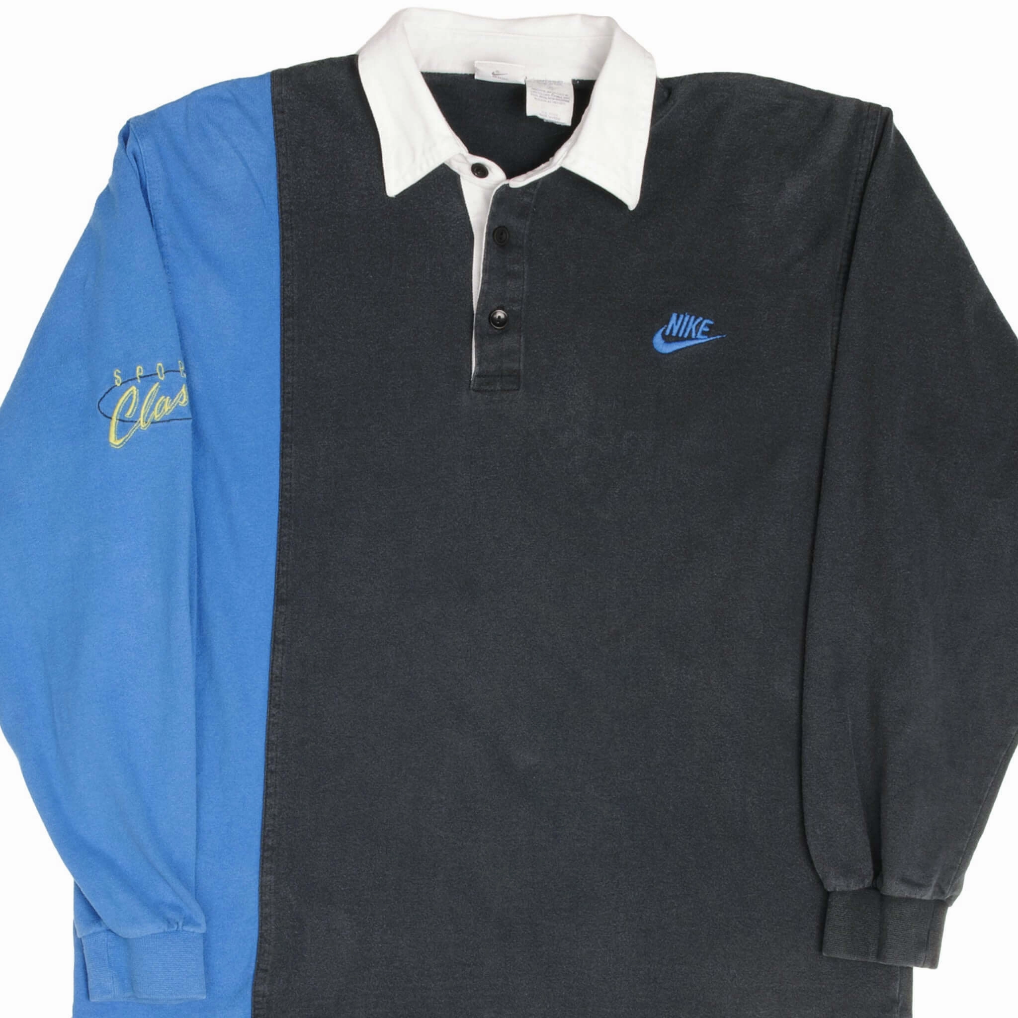 VINTAGE NIKE SPORT CLASSICS RUGBY POLO SHIRT LATE 1980S MEDIUM product mesh lining breathability Convenient