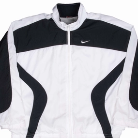 VINTAGE NIKE SWOOSH BLACK AND WHITE WINDBREAKER JACKET 1990S LARGE Fast Dry