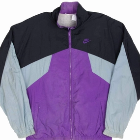 Clean Finish VINTAGE NIKE SWOOSH PURPLE WINDBREAKER JACKET LATE 1980S LARGE