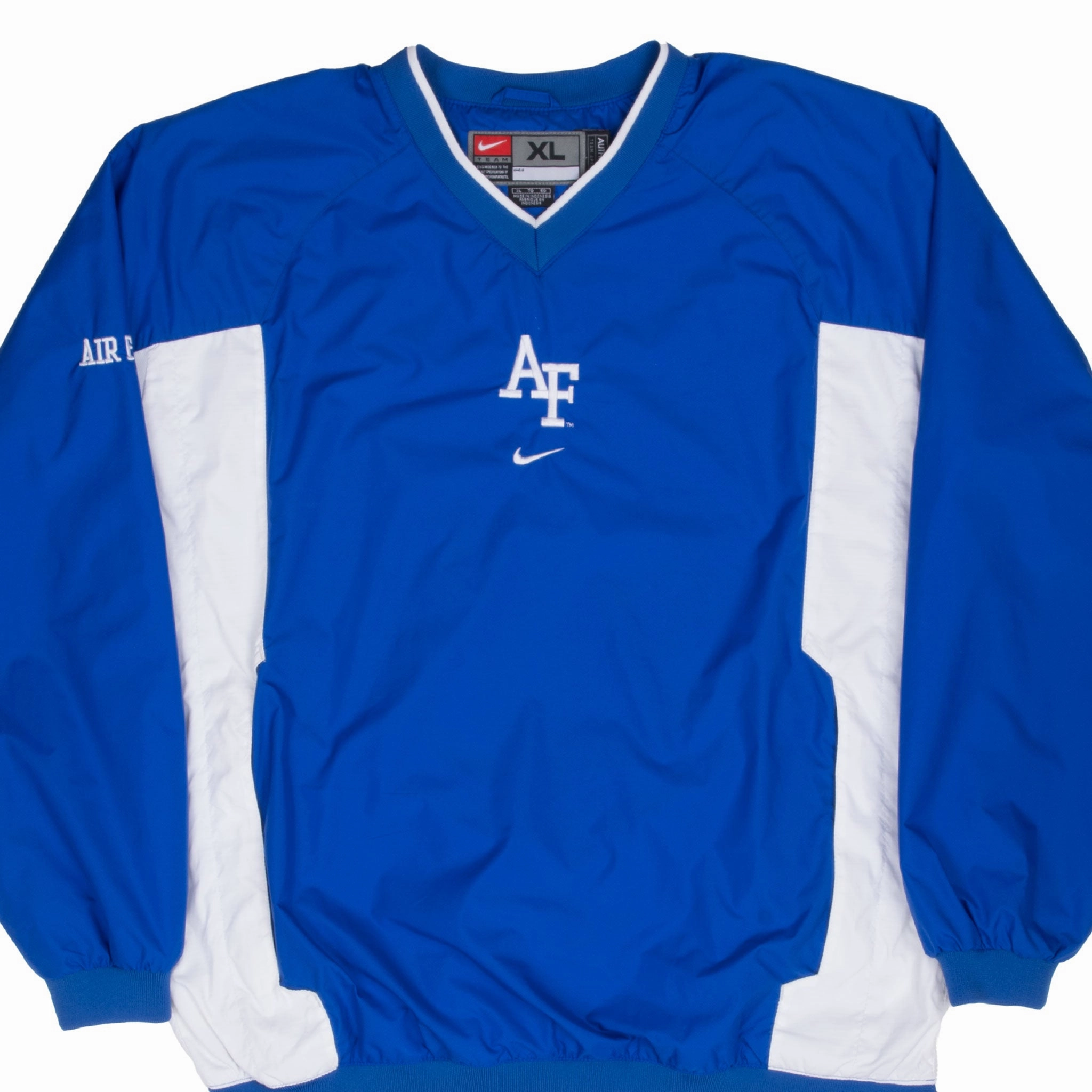 sports practice VINTAGE NIKE US AIR FORCE PULLOVER WINDBREAKER JACKET 2000S XL