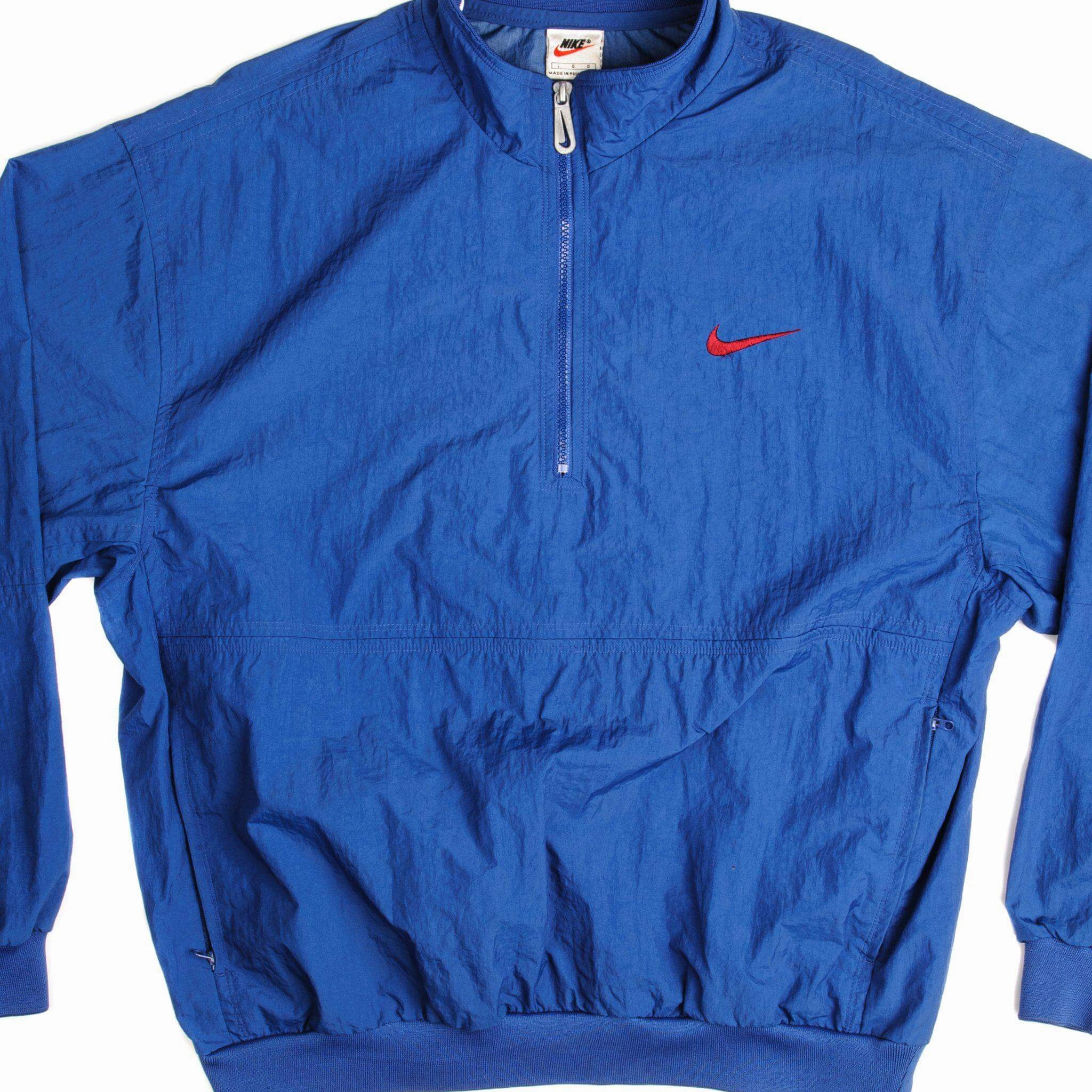 Insulated Jacket VINTAGE NIKE WINDBREAKER PULLOVER 1990s SIZE LARGE