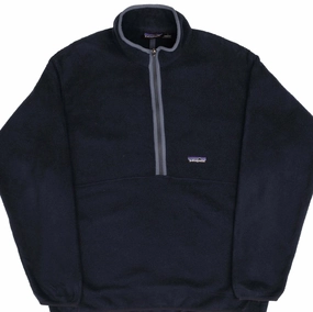 Fresh Layer Hint VINTAGE PATAGONIA 1990S SYNCHILLA HALF ZIP BLUE FLEECE PULLOVER SIZE LARGE