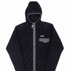 VINTAGE PATAGONIA BLACK SNAP T HOODY ZIP UP FLEECE JACKET SMALL 2000S Gore-Tex Level