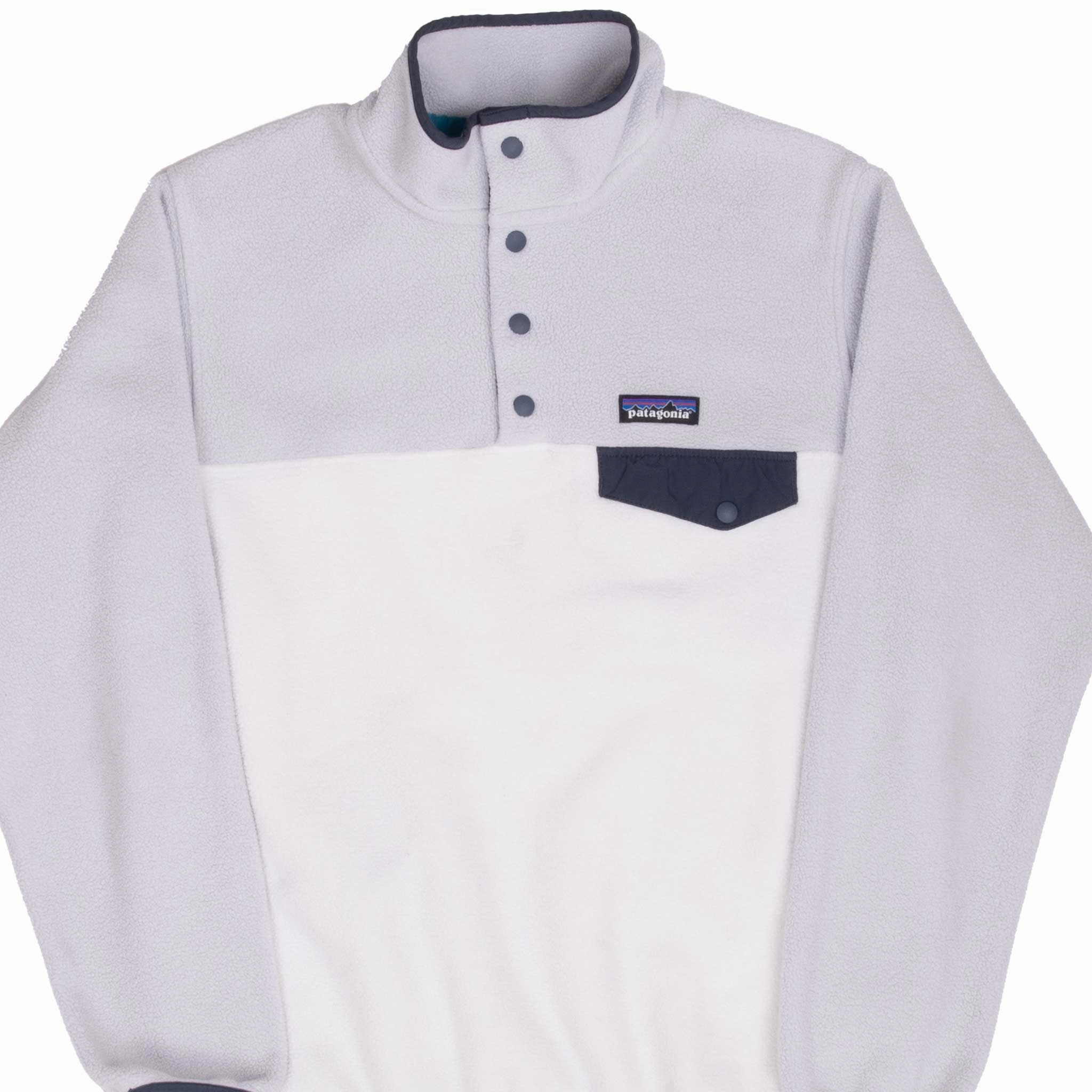 VINTAGE PATAGONIA GREY SYNCHILLA SNAP T FLEECE PULLOVER JACKET 2000S SMALL Lipstick Daily Fit