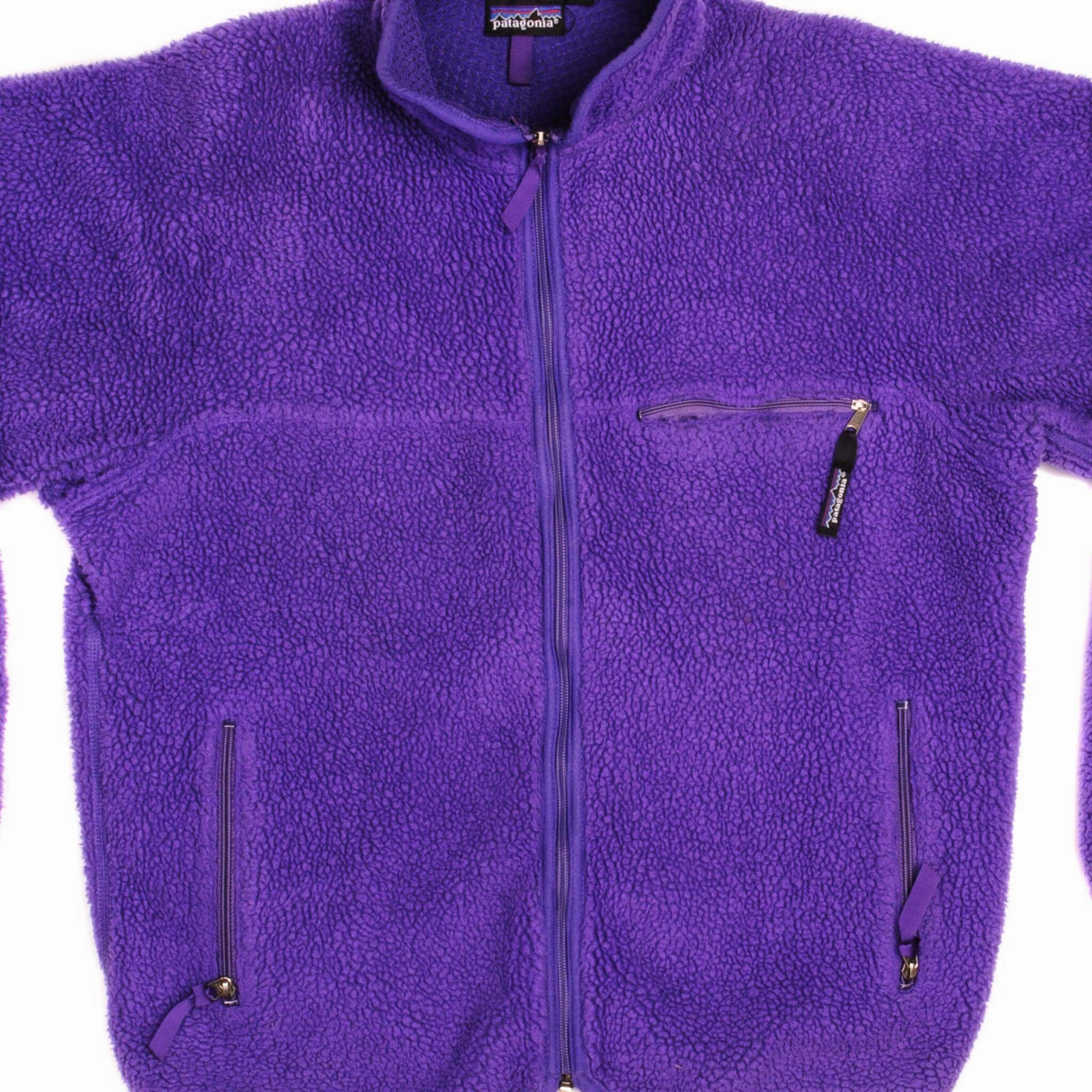 VINTAGE PATAGONIA RETRO-X FLEECE DEEP PILE JACKET 90s SIZE LARGE MADE IN USA Taped Zippers
