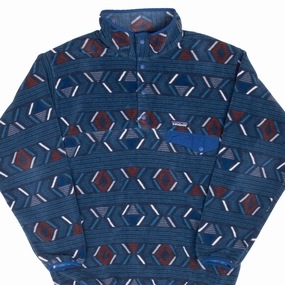Commuter Style Anti Static Finish VINTAGE PATAGONIA SNAP T AZTEC SYNCHILLA PULLOVER FLEECE JACKET 2000S MEDIUM