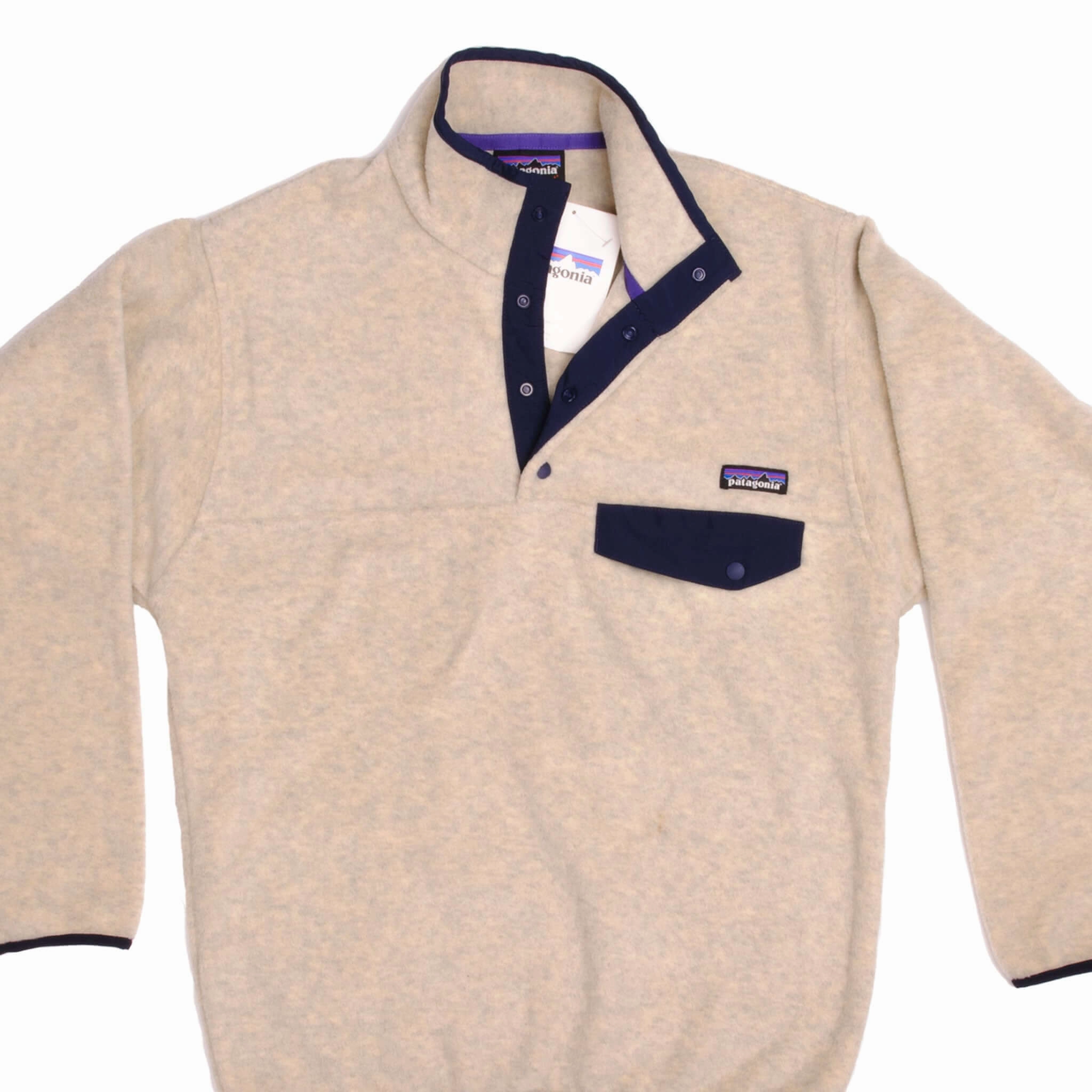 Hydrostatic Rating Tested VINTAGE PATAGONIA SYNCHILLA SNAP-T FLEECE PULLOVER JACKET OATMEAL SMALL DEADSTOCK