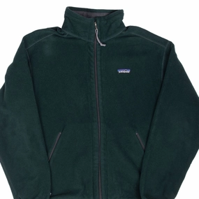Layered Security Pockets Display VINTAGE PATAGONIA WINDPROOF PINE GREEN FLEECE JACKET 1990S MEDIUM MADE USA
