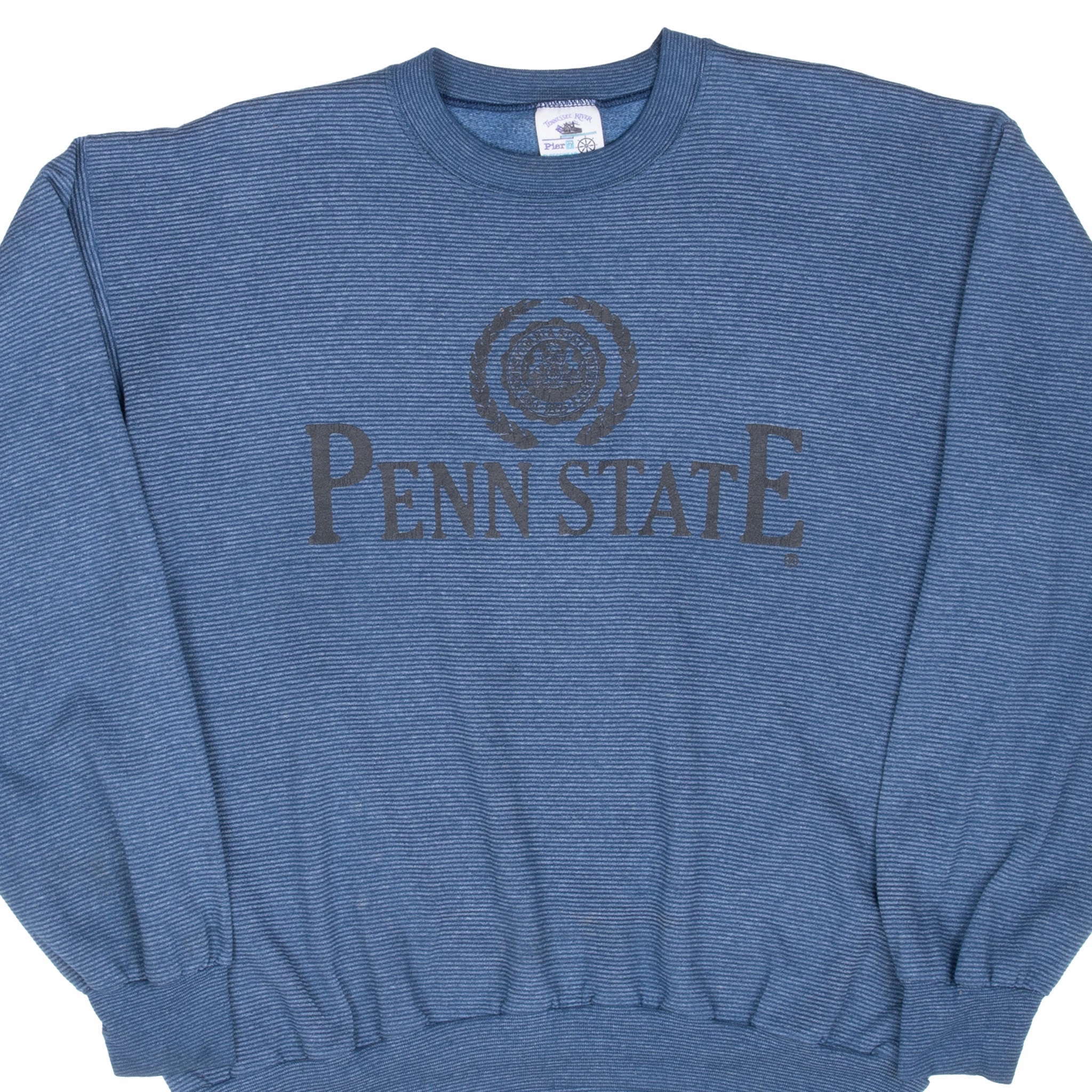 VINTAGE PENN STATE UNIVERSITY STRIPED SWEATSHIRT XL 1990S MADE IN USA Water Resistant