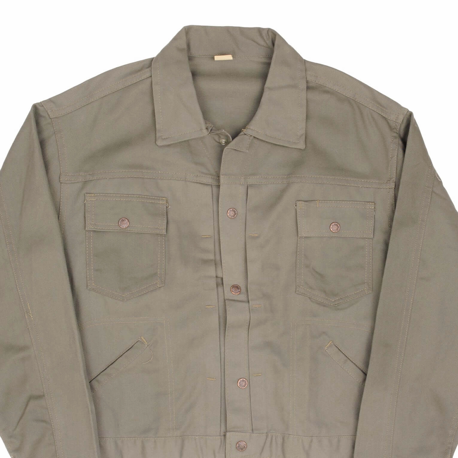 Option Allure VINTAGE PLEATED 1960s DENIM JACKET SIZE 46 DEADSTOCK