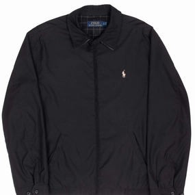 AbrasionResistant Edging Abrasion Resistant Fabric VINTAGE POLO RALPH LAUREN BLACK HARRINGTON GOLF JACKET LARGE