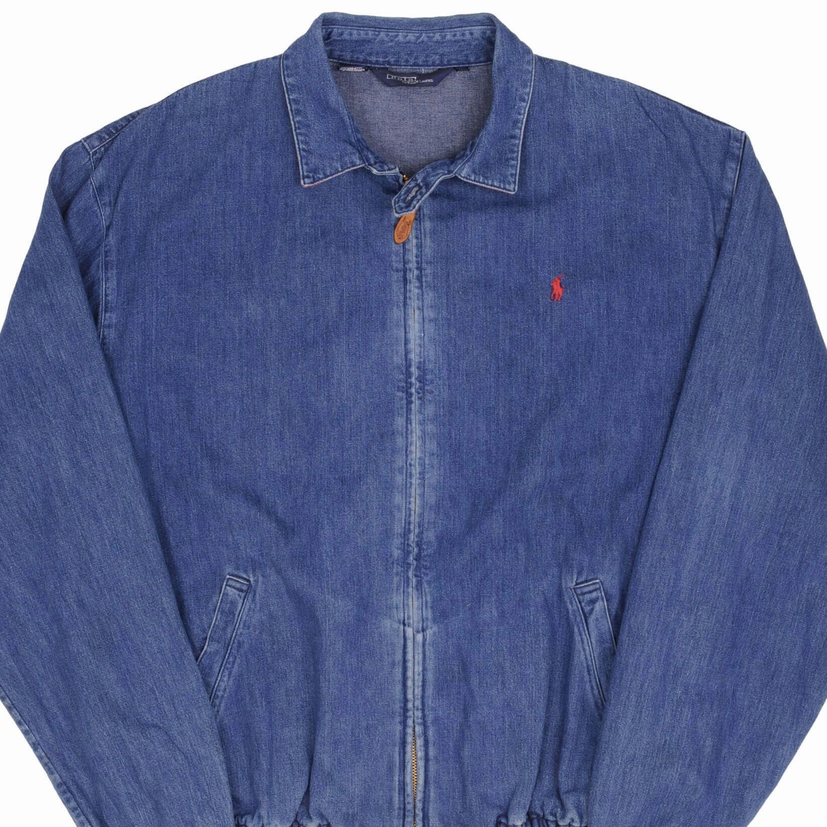 Travel Wear Wind Blocker VINTAGE POLO RALPH LAUREN DENIM HARRINGTON JACKET SIZE XL MADE IN USA 1980s