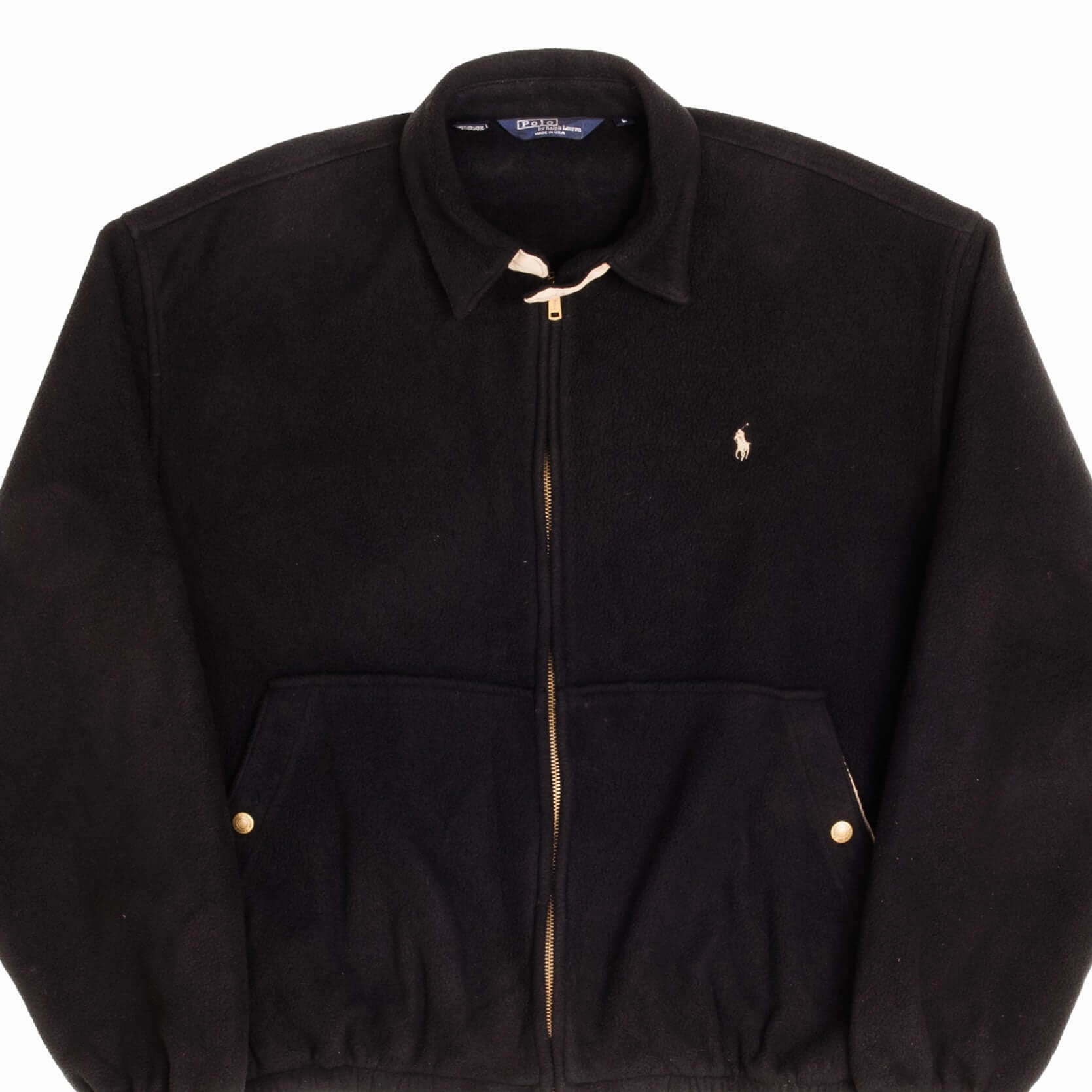 Opportunity VINTAGE POLO RALPH LAUREN FLEECE GOLF JACKET SIZE LARGE MADE IN USA