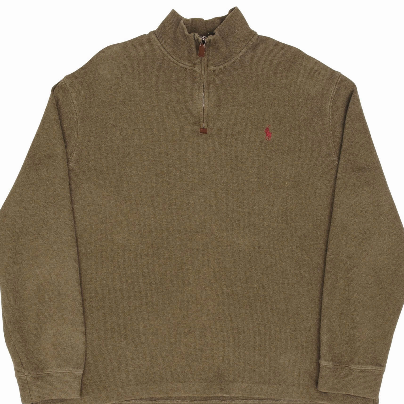 product yoga friendliness VINTAGE POLO RALPH LAUREN GREEN QUARTER 1/4 ZIP SWEATER 1990S SIZE XL