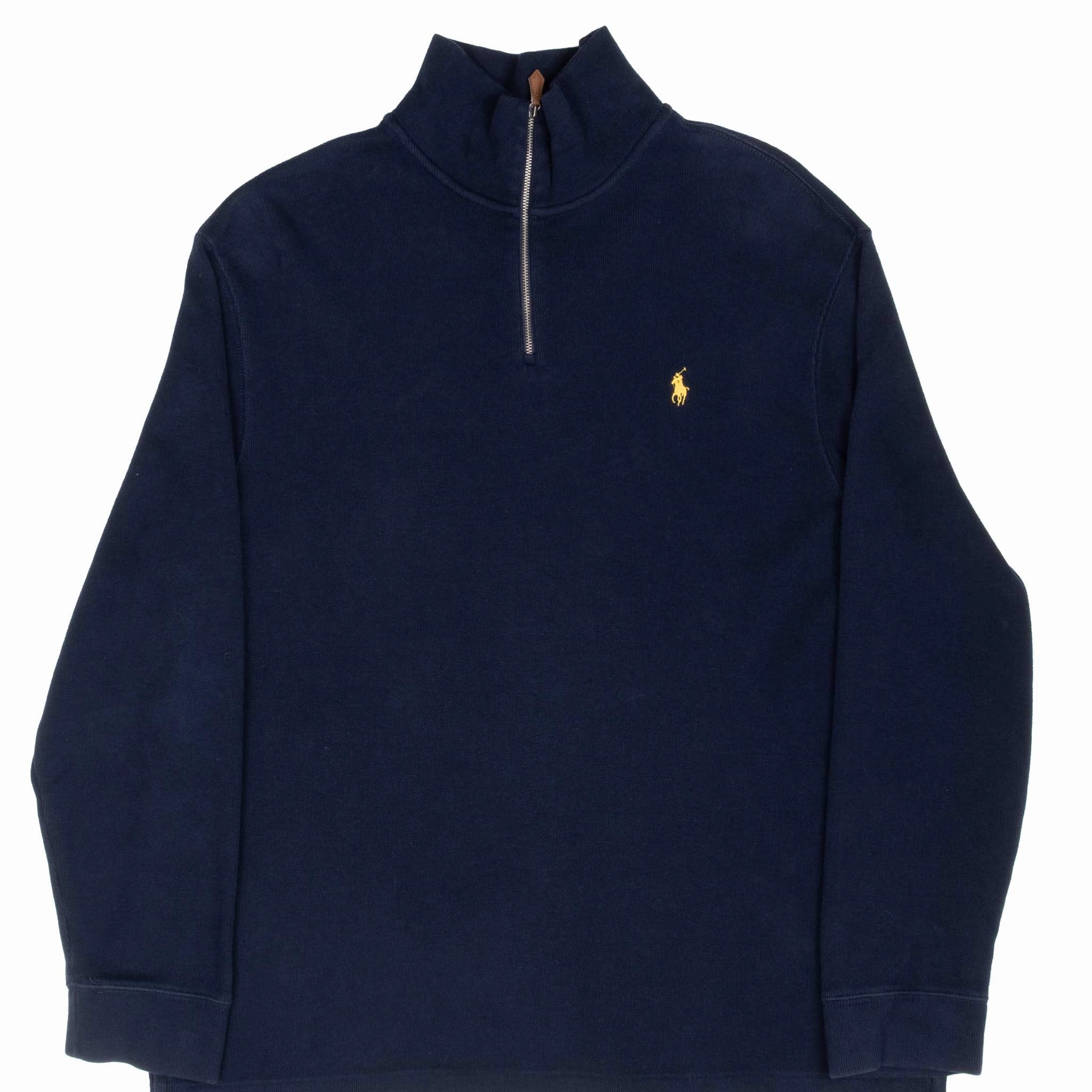 Everyday Hoodie VINTAGE POLO RALPH LAUREN NAVY BLUE QUARTER 1/4 ZIP SWEATER 1990S 2XL