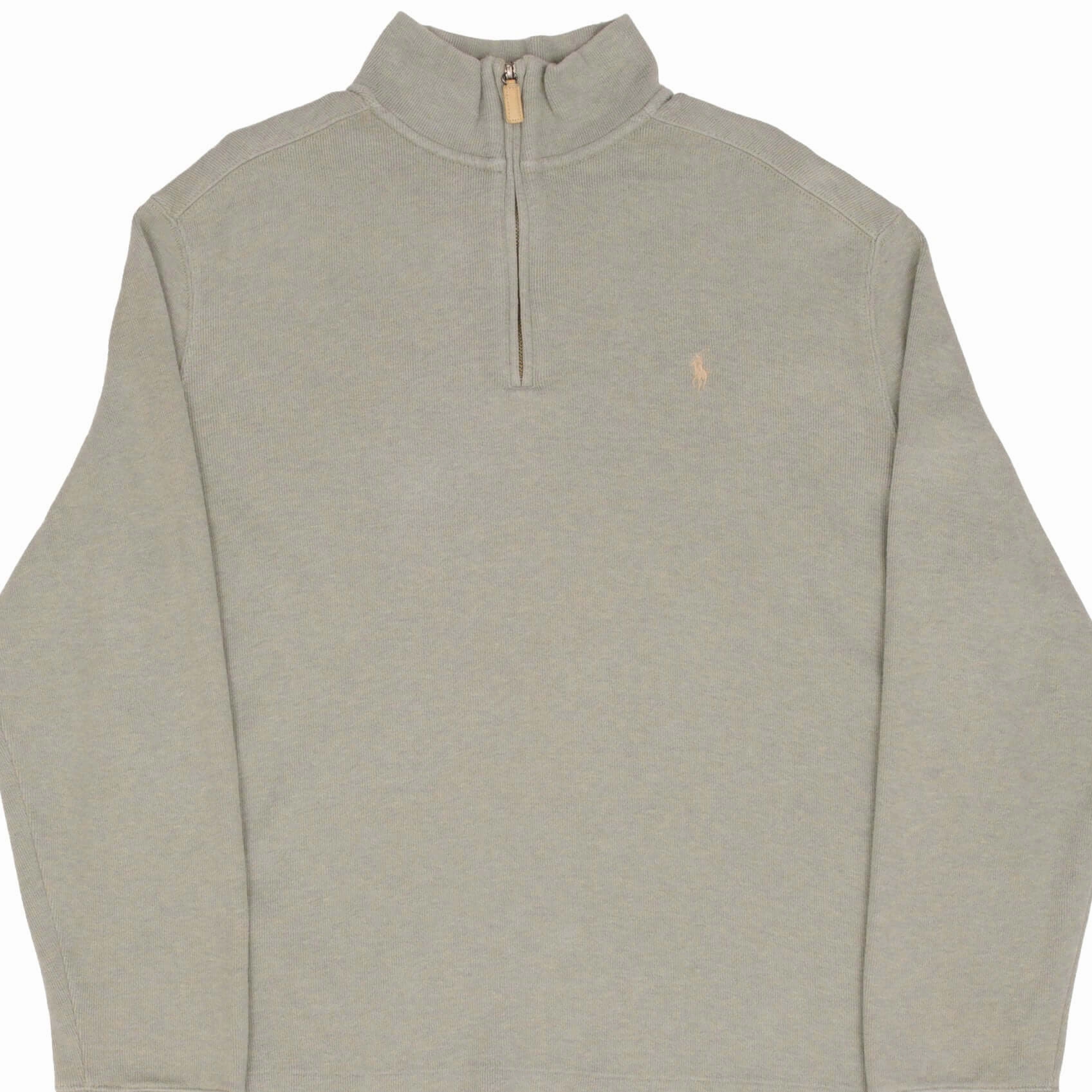 product value for money Urban Edge VINTAGE POLO RALPH LAUREN SAGE GREEN QUARTER 1/4 ZIP SWEATER 1990S SIZE XL