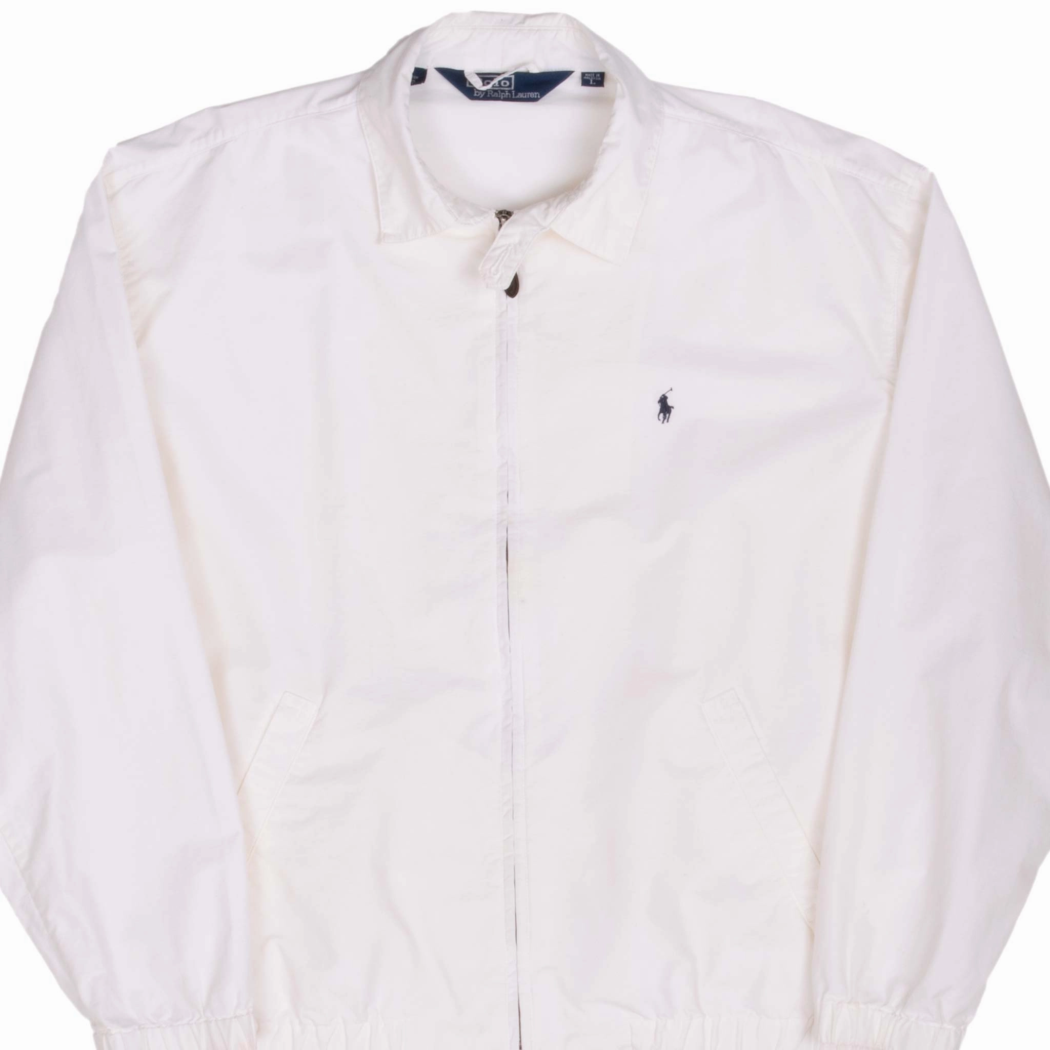 Weekend Ready VINTAGE POLO RALPH LAUREN WHITE HARRINGTON GOLF JACKET 1990S LARGE