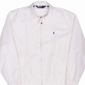 Weekend Ready VINTAGE POLO RALPH LAUREN WHITE HARRINGTON GOLF JACKET 1990S LARGE