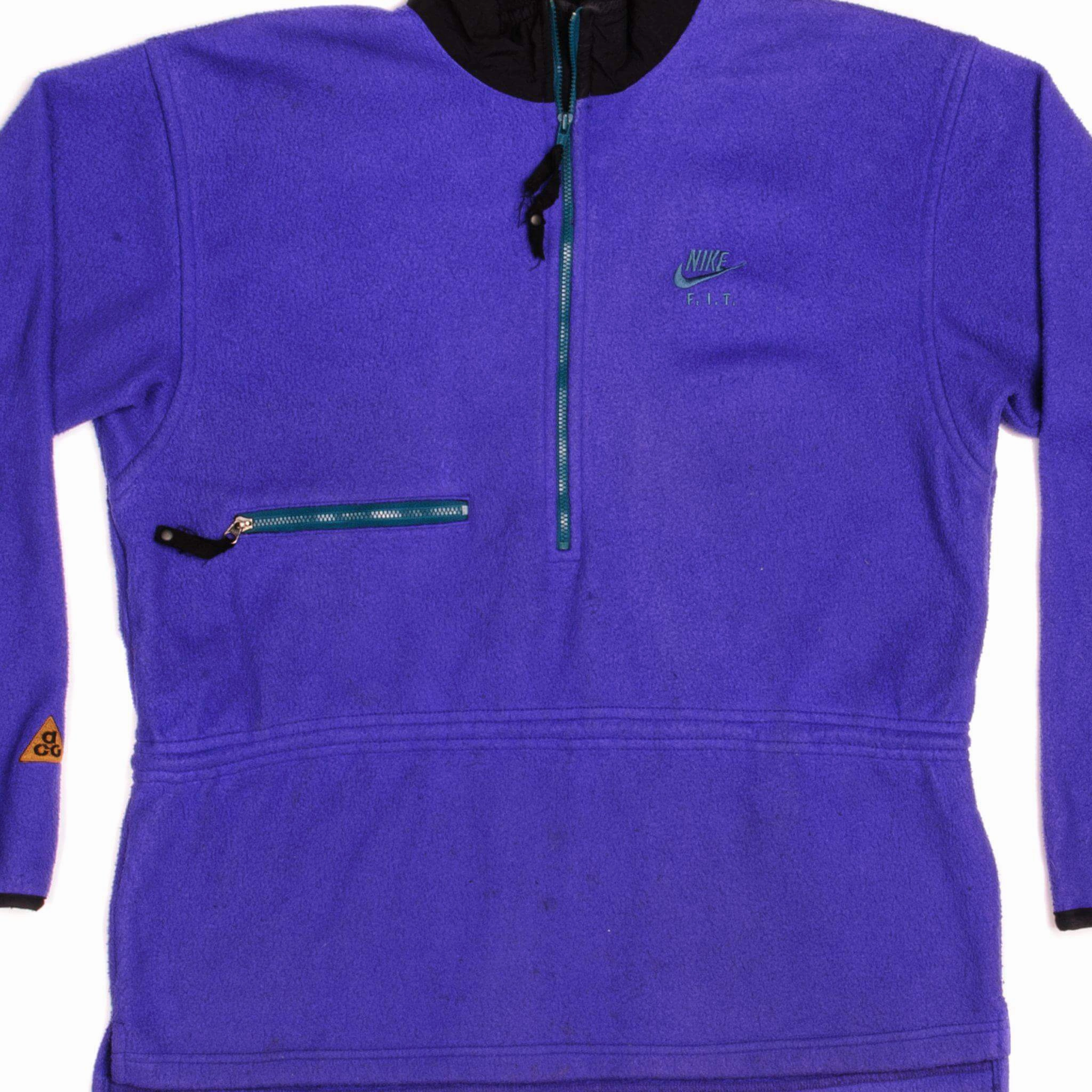 Quick-Dry Tech product development VINTAGE PURPLE NIKE F.I.T ACG SWEATSHIRT SIZE LARGE MADE IN USA