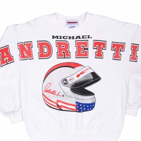 VINTAGE RACING INDY CAR MICHAEL ANDRETTI SWEATSHIRT 1990S LARGE MADE USA Camping Comfort product casual elegance blend