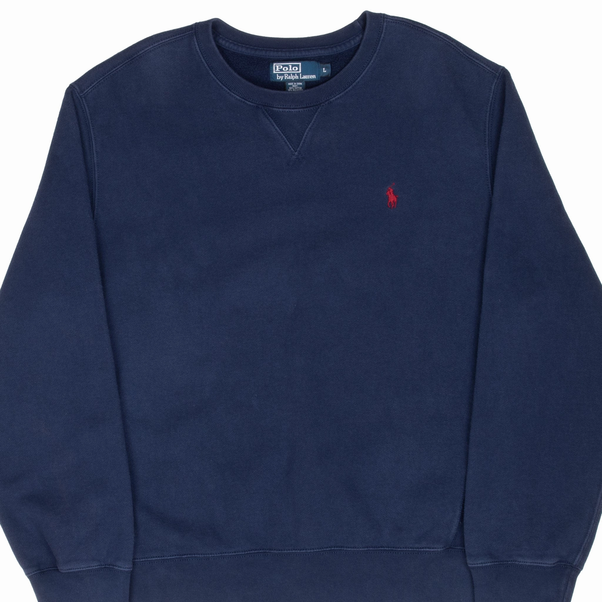 City Staple Unisex VINTAGE RALPH LAUREN 1990S CLASSIC NAVY BLUE CREWNECK SWEATSHIRT LARGE