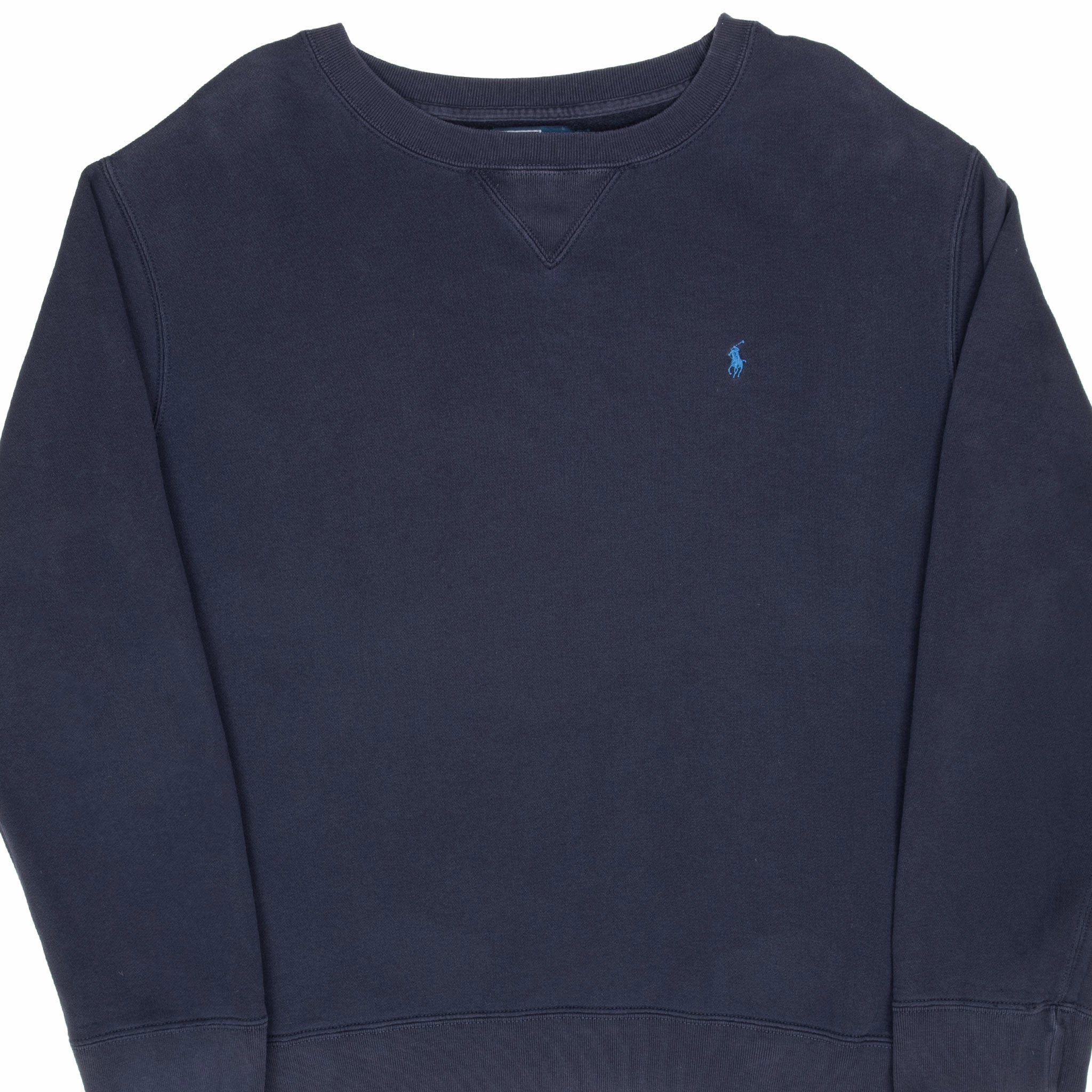 Weekend Relaxed team wear VINTAGE RALPH LAUREN 1990S CLASSIC NAVY BLUE CREWNECK SWEATSHIRT XL