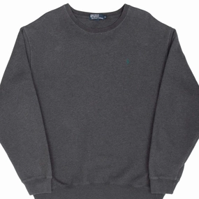Street Staple VINTAGE RALPH LAUREN DARK GREY CLASSIC CREWNECK SWEATSHIRT XL 1990S