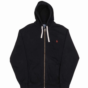 product matte sophistication VINTAGE RALPH LAUREN FULL ZIP CLASSIC BLACK HOODIE SWEATSHIRT 1990S SIZE XL TALL