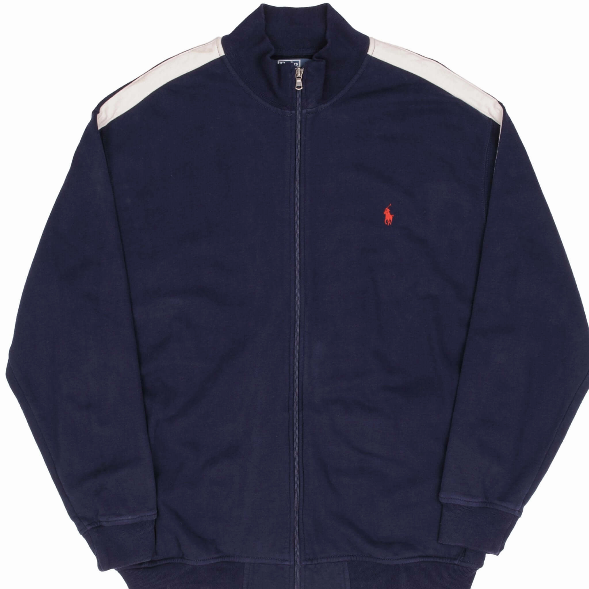 VINTAGE RALPH LAUREN FULL ZIP CLASSIC BLUE SWEATSHIRT 1990S SIZE 2XL TALL Travel Fit Everyday Essential